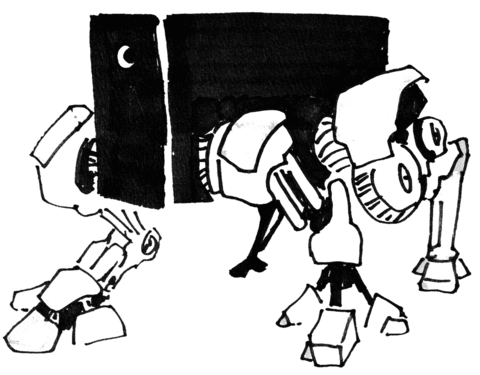 Sci Fi Robot   Cargo Carrying Doggy Coloring Page